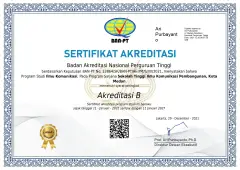 Sertifikat Akreditasi B BAN-PT Program Studi Ilmu Komunikasi STIKP Medan